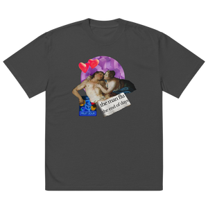 The Man Flu The End of Days Vintage Collage Art Oversized Faded T-Shirt