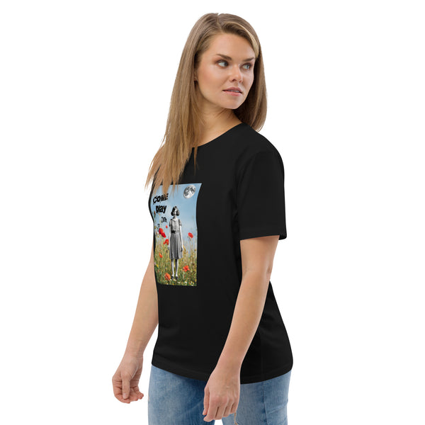 Come Play With Me Vintage Collage Art Unisex Organic Cotton T-Shirt