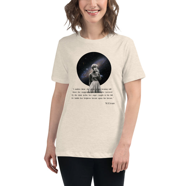 Leda and the Swan by W.B. Yeats Vintage Collage Women's Relaxed T-Shirt