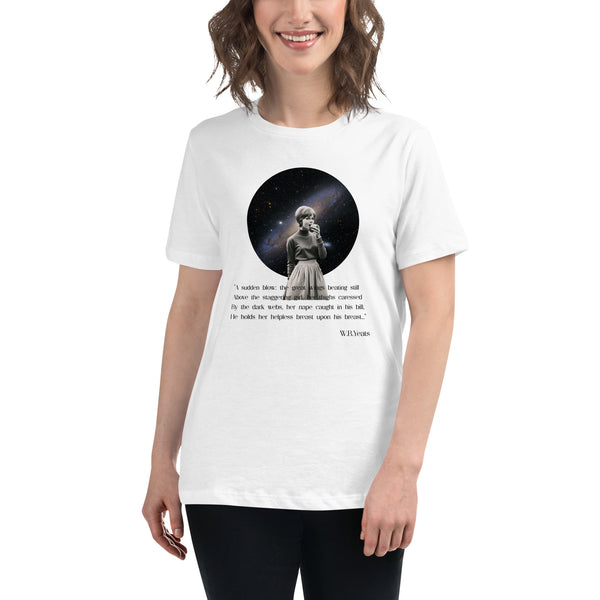 Leda and the Swan by W.B. Yeats Vintage Collage Women's Relaxed T-Shirt